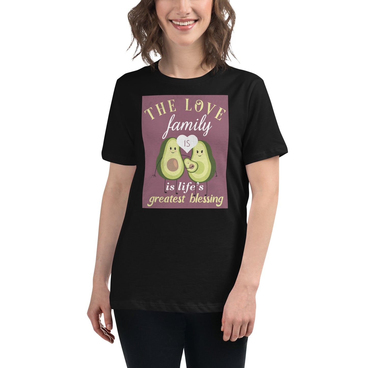 Avocado's Family Life Blessing Black Motivational Women’s T-Shirt Lifestyle