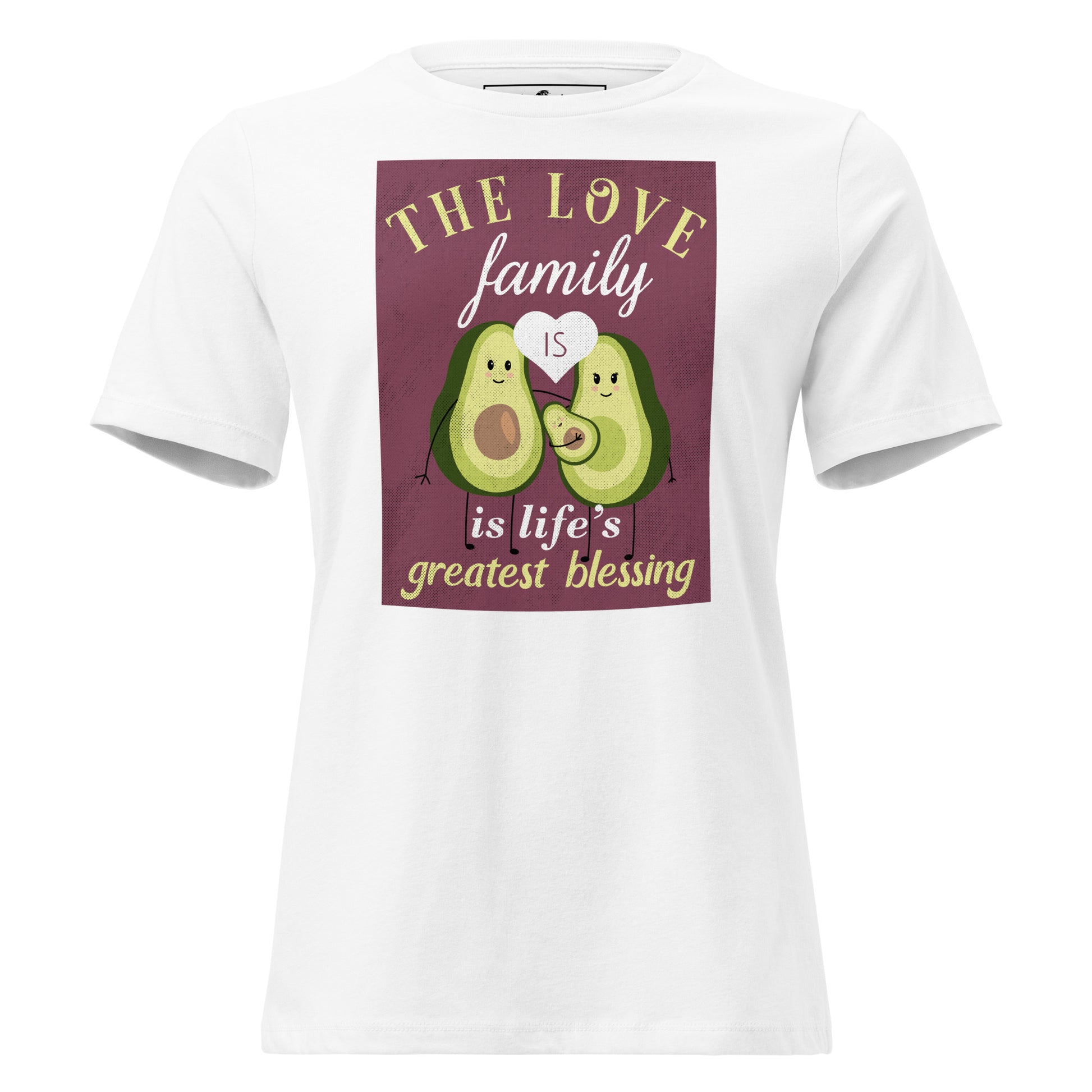 Avocado's Family Life Blessing White Motivational Women’s T-Shirt