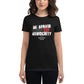 Be Afraid Of Mediocrity Women’s Motivational Black T-Shirt