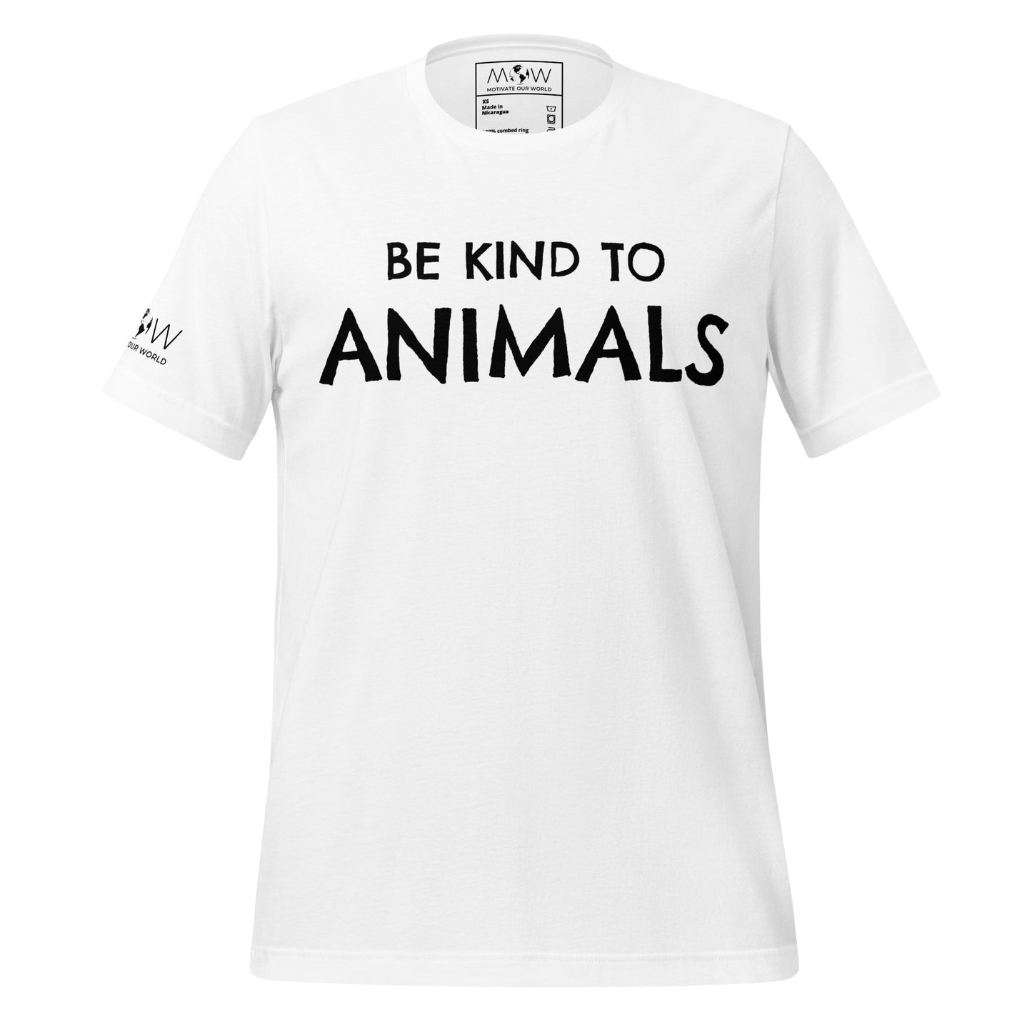 Be Kind to Animals - Simple Yet Powerful White Motivational Men's T-Shirt