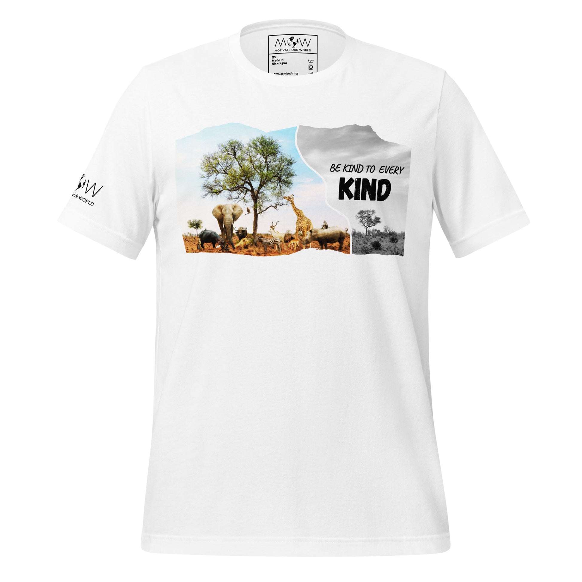 Be Kind to Every Kind - Wildlife White Motivational Men's T-Shirt