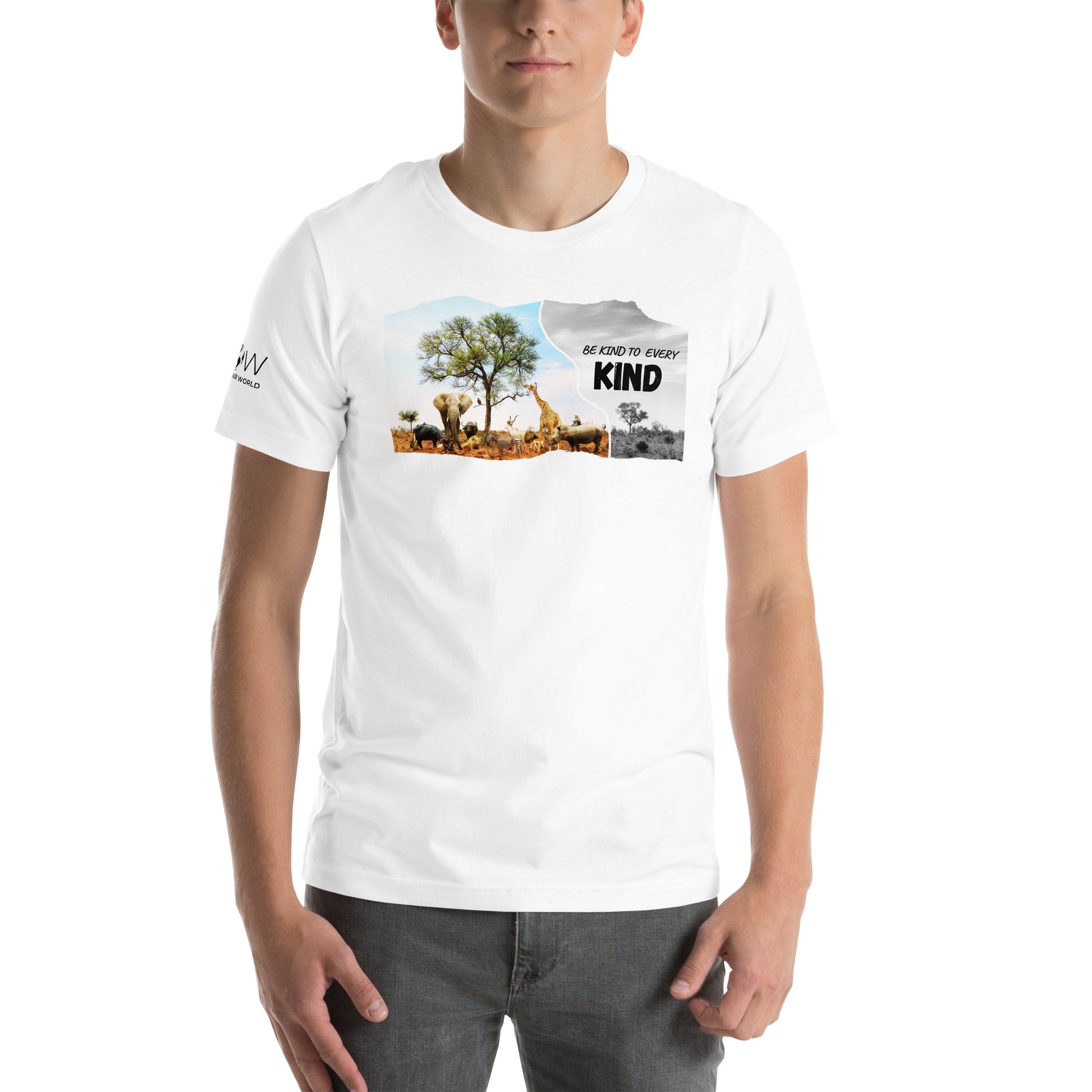 Be Kind to Every Kind - Wildlife White Motivational Men's T-Shirt