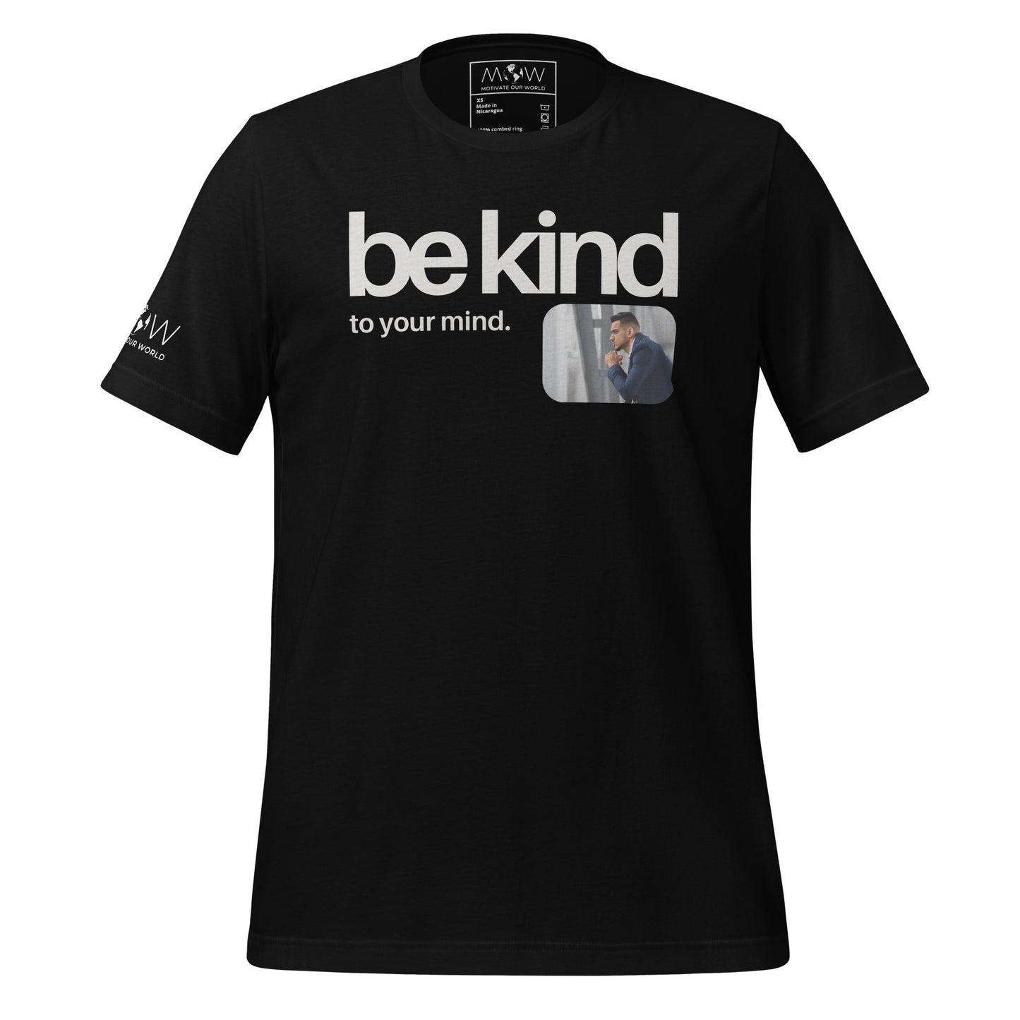 Be Kind to Your Mind - Minimalist Black Motivational Men's T-Shirt