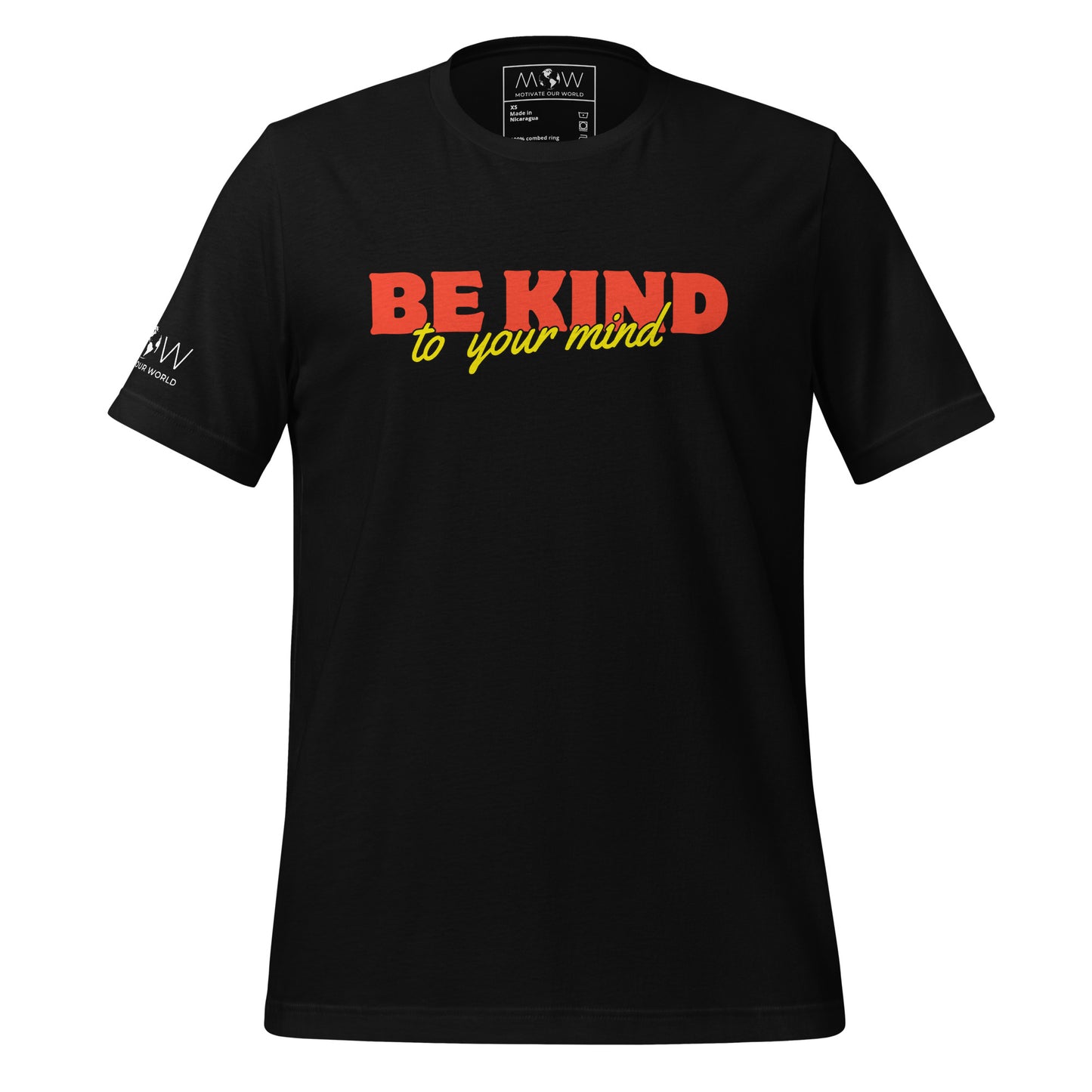 Be Kind to Your Mind Black Motivational Men's T-Shirt