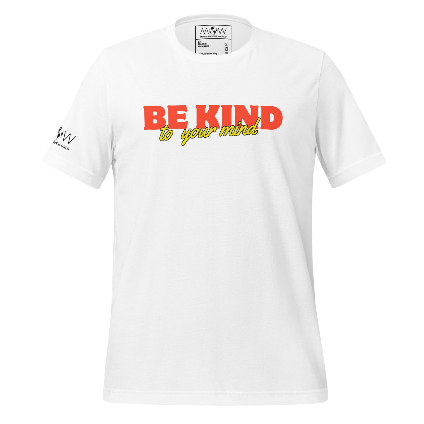 Be Kind to Your Mind White Motivational Men's T-Shirt