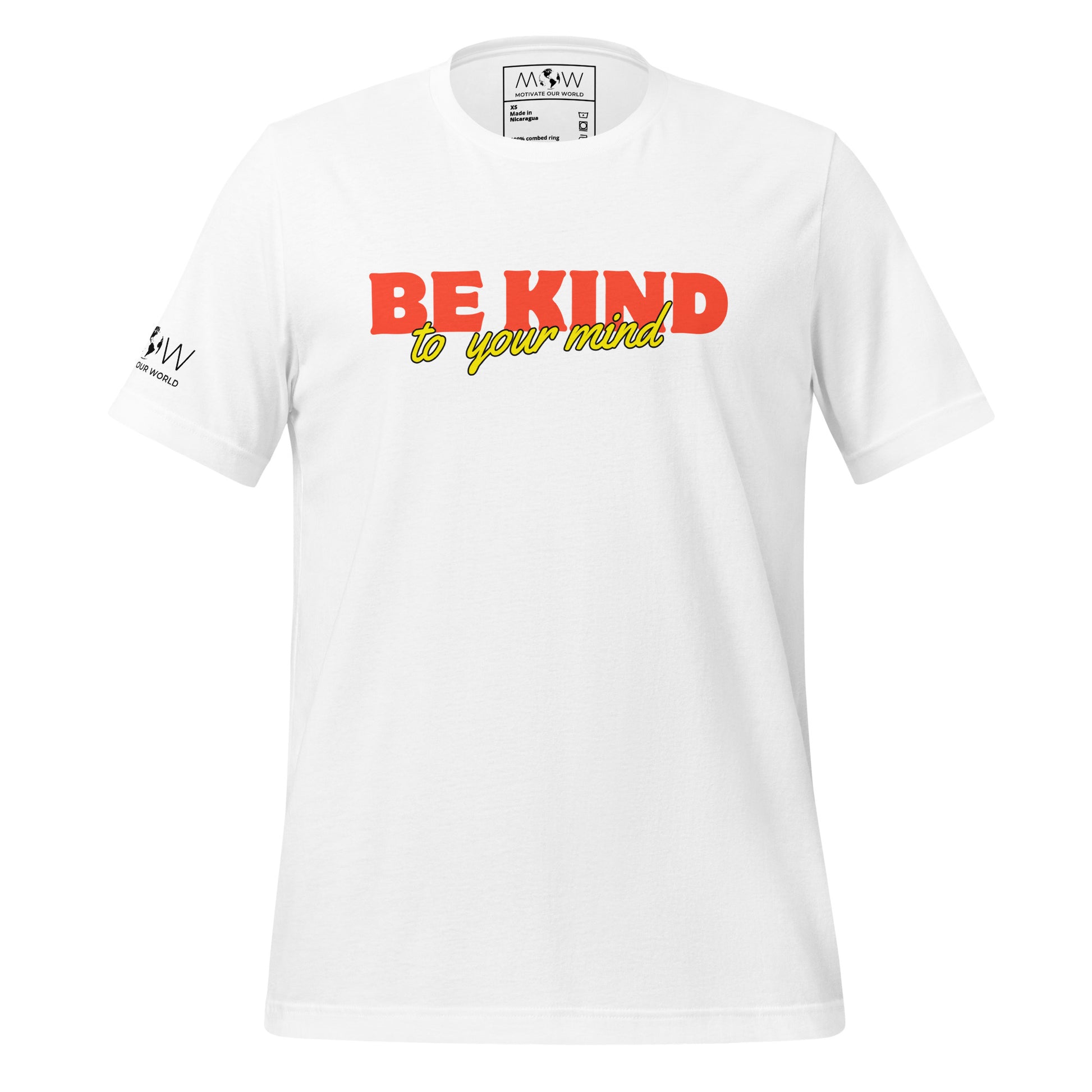Be Kind to Your Mind White Motivational Men's T-Shirt