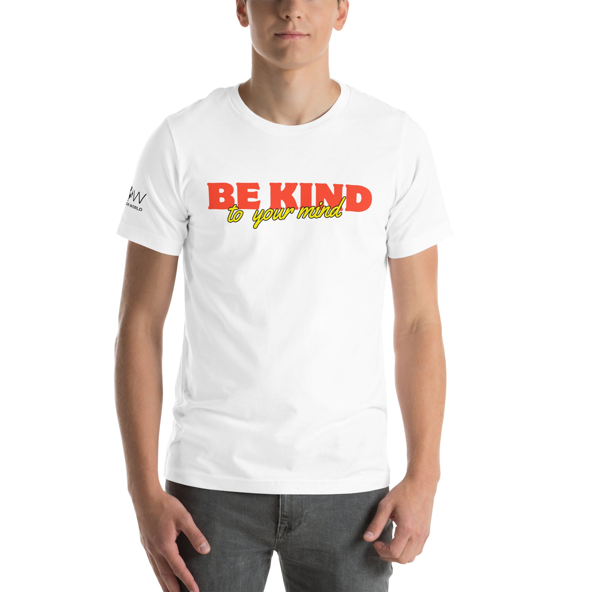 Be Kind to Your Mind White Motivational Men's T-Shirt