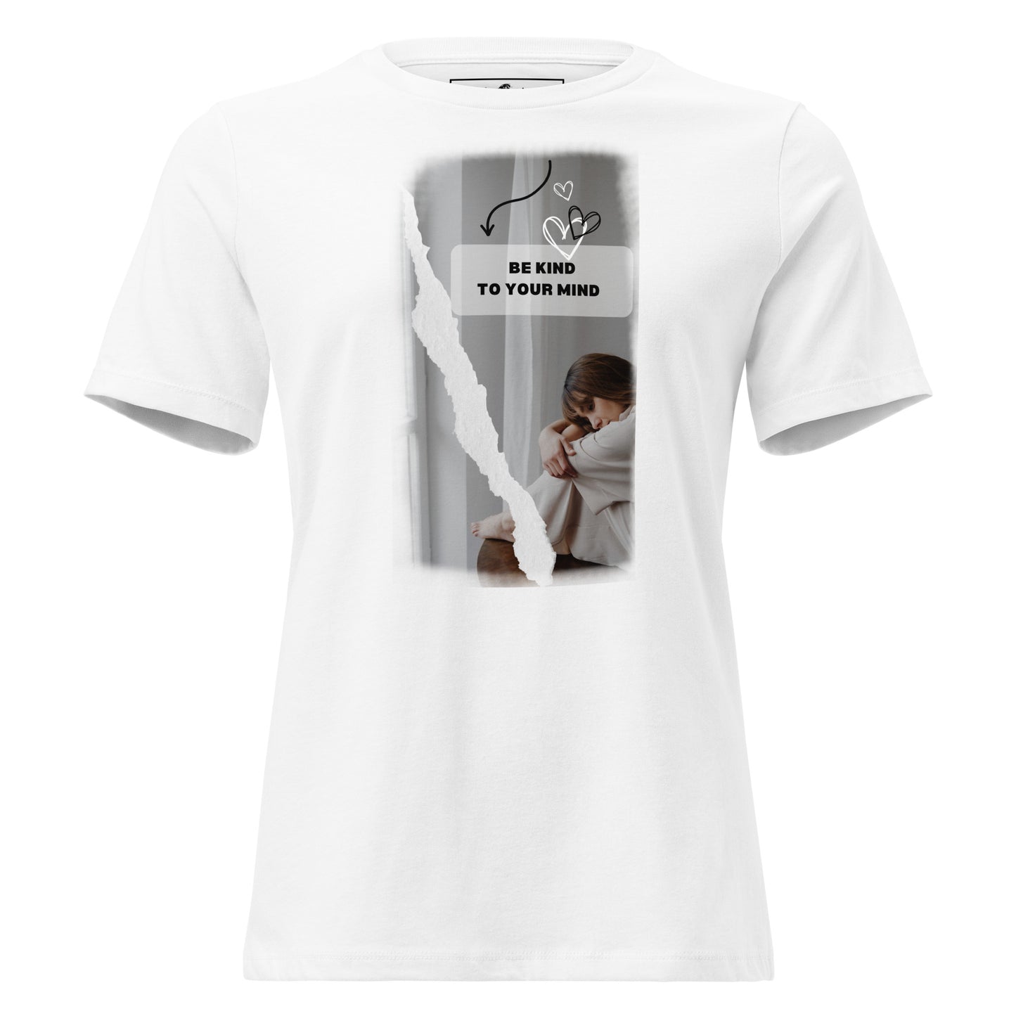 Be Kind to Your Mind White Motivational Women’s T-Shirt