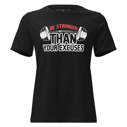 Be Stronger Black Motivational Women’s T-Shirt
