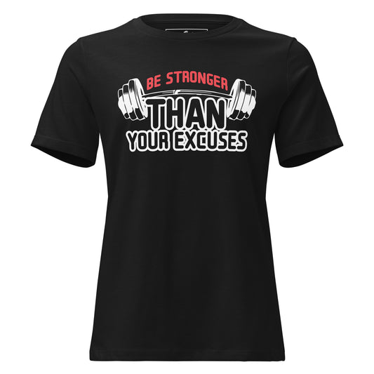 Be Stronger Black Motivational Women’s T-Shirt