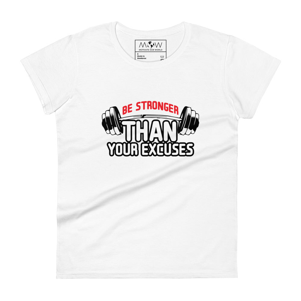Be Stronger Women’s Motivational White T-Shirt