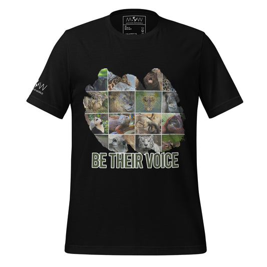 Be Their Voice - Endangered Species Black Motivational Men's T-Shirt
