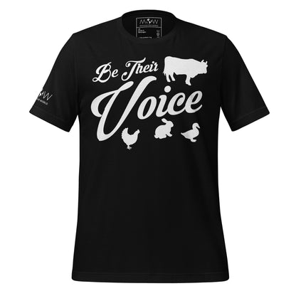 Be Their Voice - Farm Animals Black Motivational Men's T-Shirt