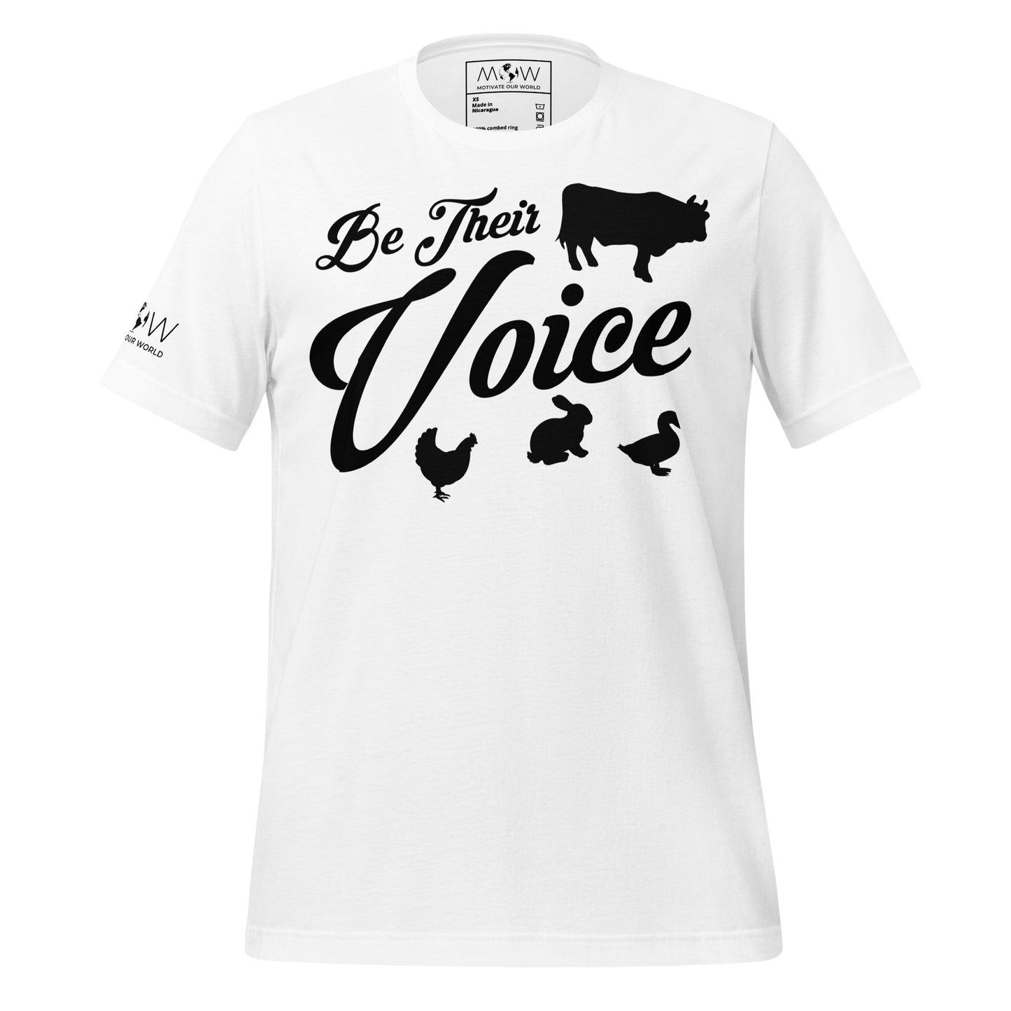 Be Their Voice - Farm Animals White Motivational Men's T-Shirt
