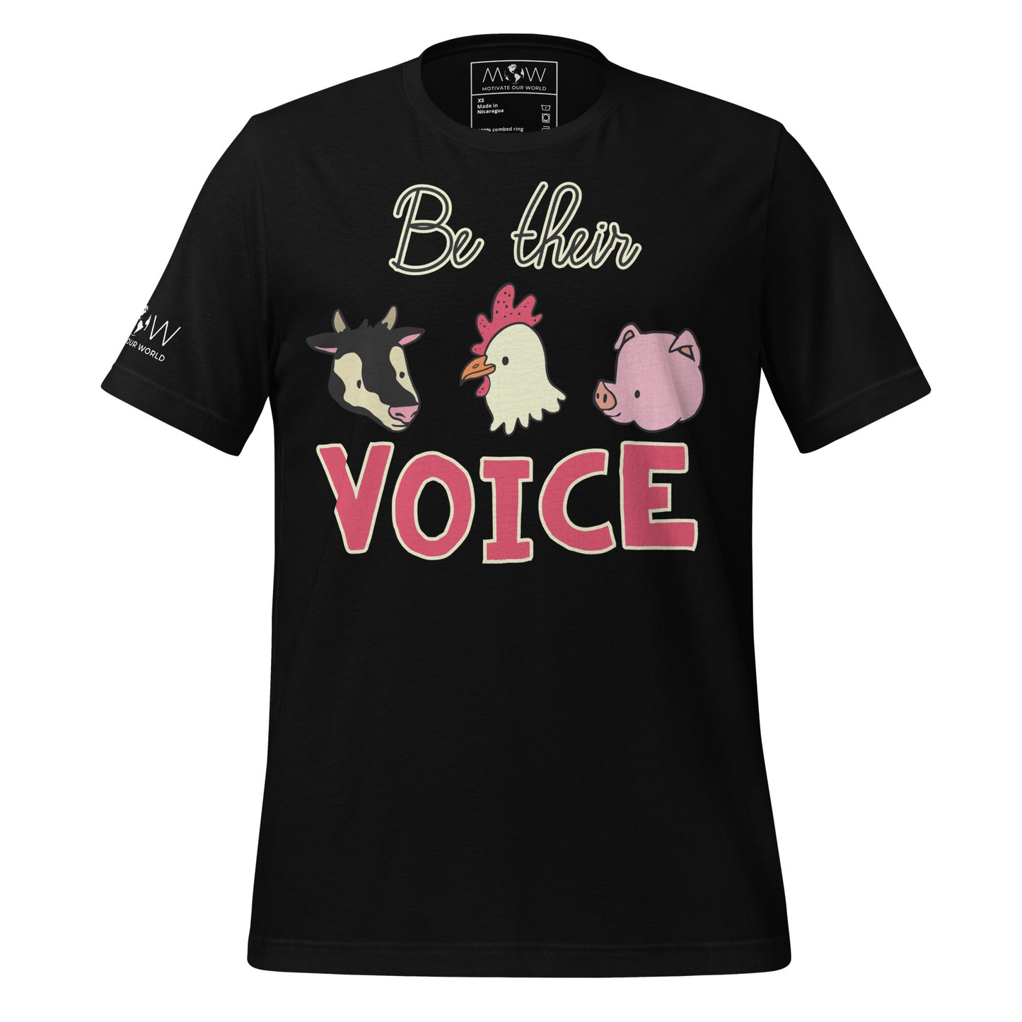 Be Their Voice Black Motivational Men's T-Shirt