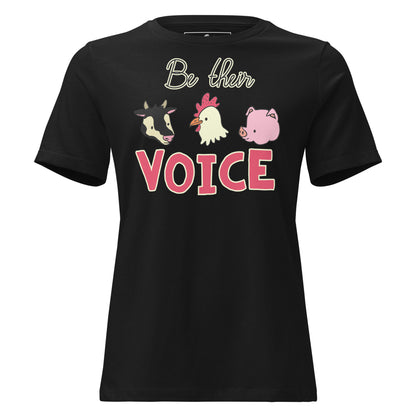 Be Their Voice Black Motivational Women’s T-Shirt