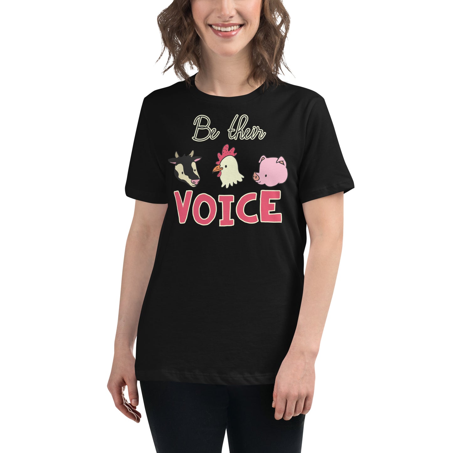 Be Their Voice Black Motivational Women’s T-Shirt Lifestyle