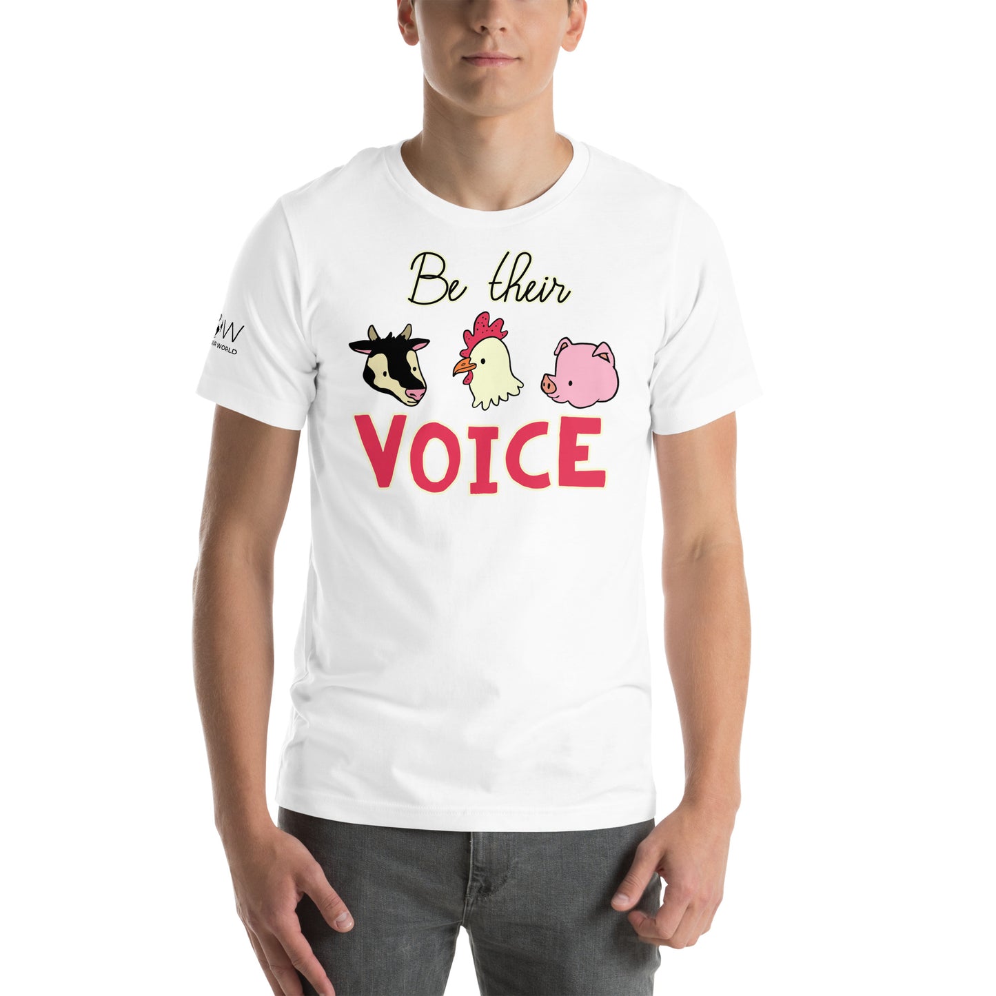 Be Their Voice White Motivational Men's T-Shirt