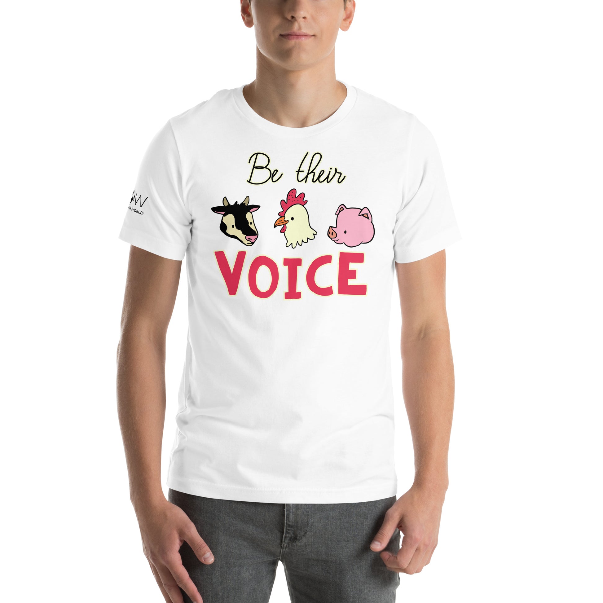 Be Their Voice White Motivational Men's T-Shirt