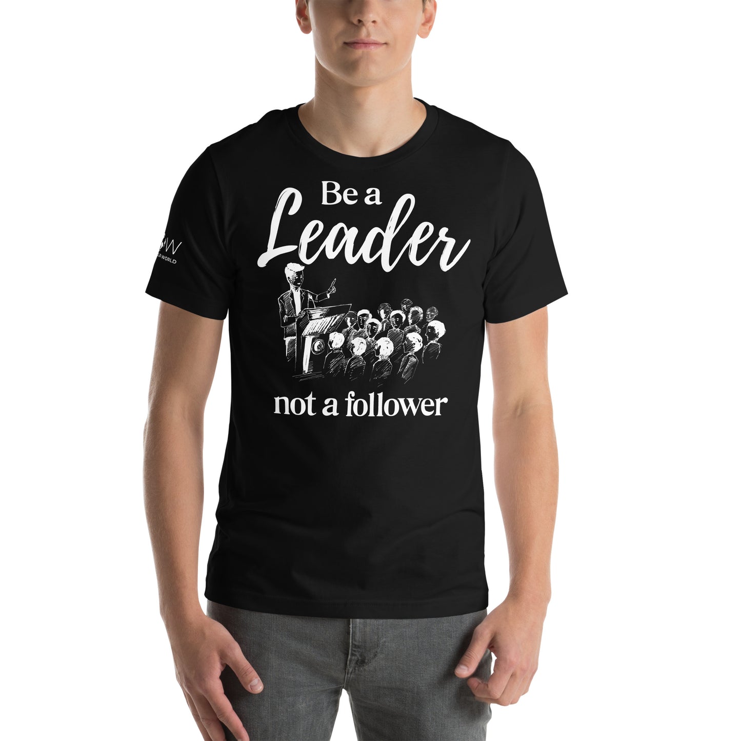 Be a Leader Black Motivational Men's T-Shirt