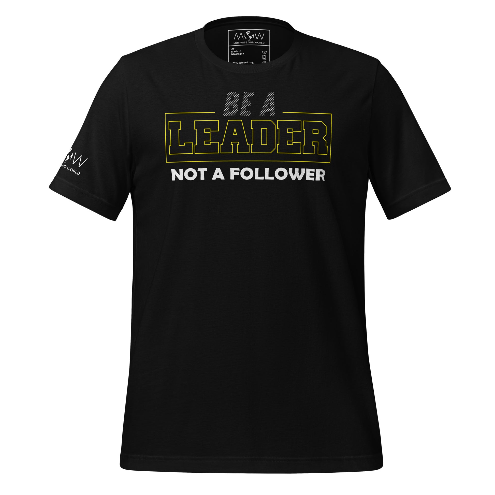 Be a Leader Not Black Motivational Men's T-Shirt