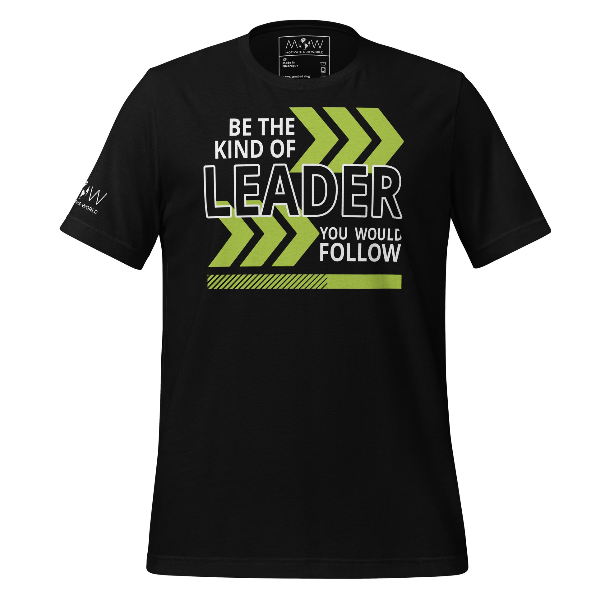 Be the Kind of Leader You Black Motivational Men's T-Shirt