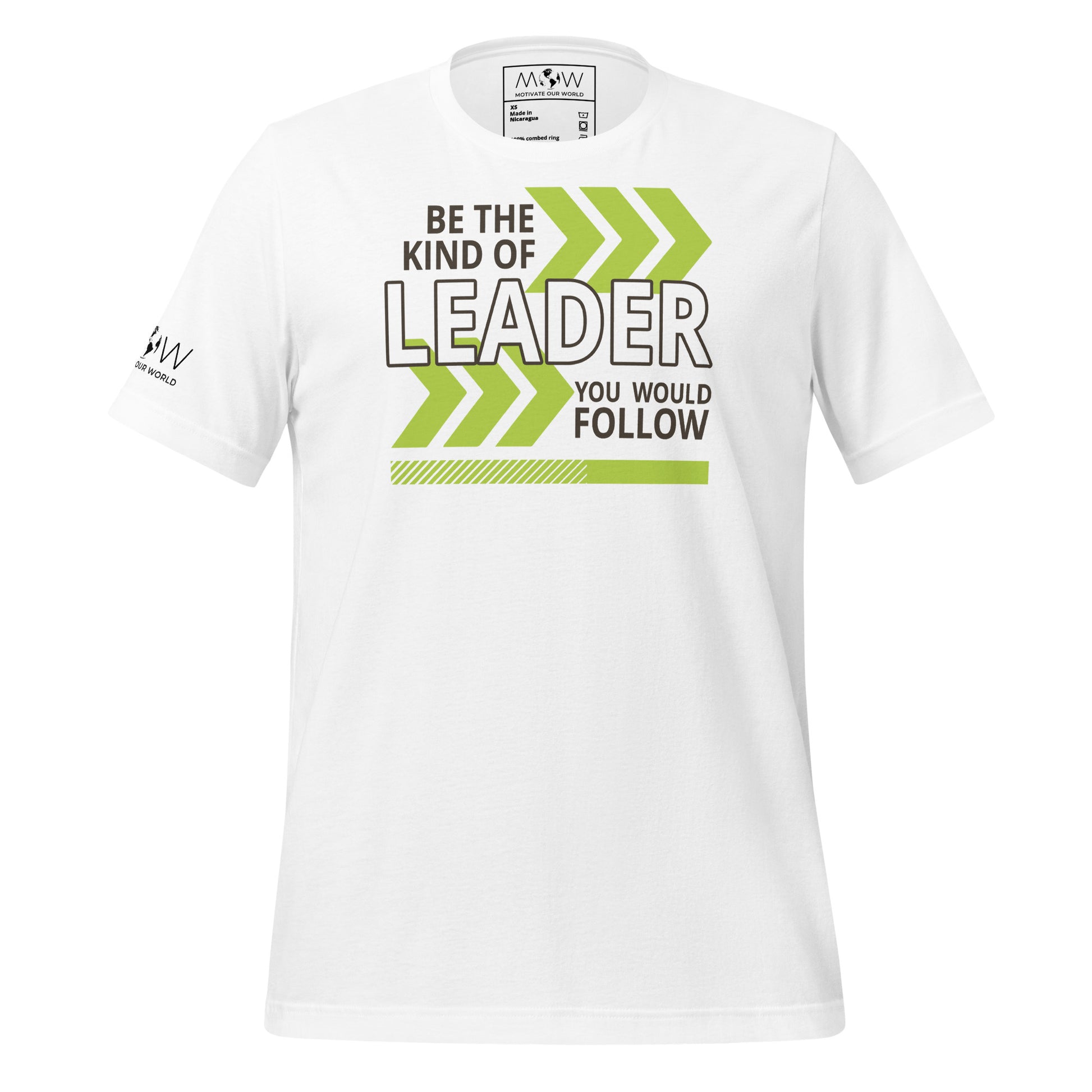 Be the Kind of Leader You White Motivational Men's T-Shirt