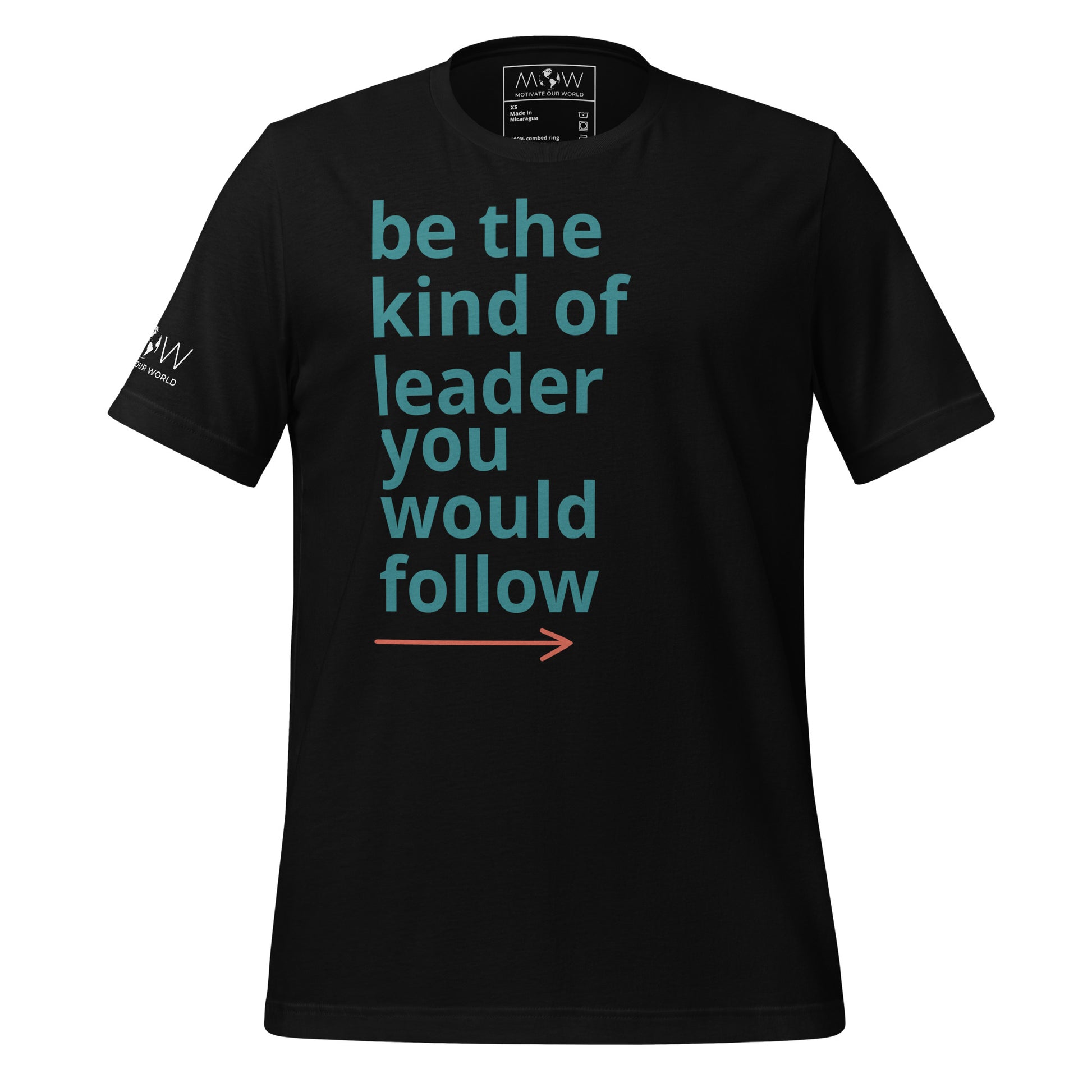 Be the Kind of Leader You Would Follow Black Motivational Men's T-Shirt