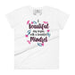 Beautiful Mindset Floral Design Women’s Motivational White T-Shirt