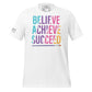 Believe, Achieve, Succeed White Motivational Men's T-Shirt
