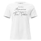 Best Memories Around The Table Script White Motivational Women’s T-Shirt