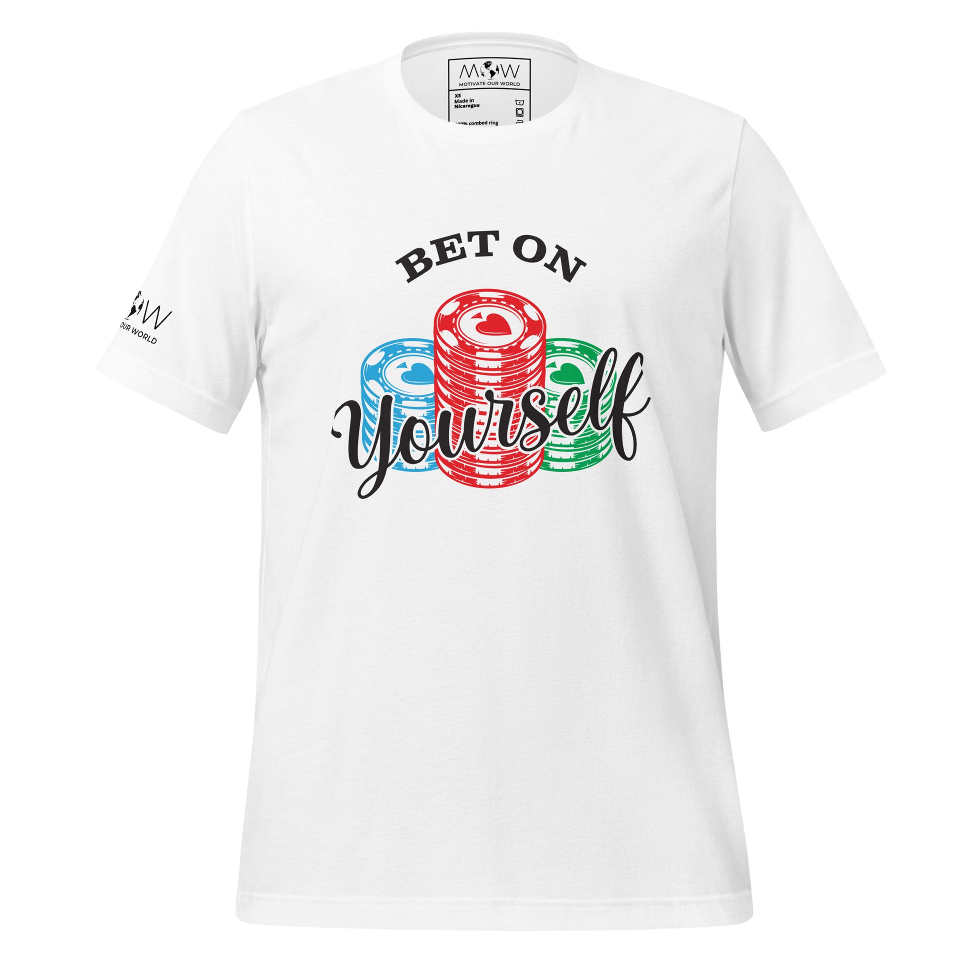 Bet On Yourself III Men's Motivational White T-Shirt