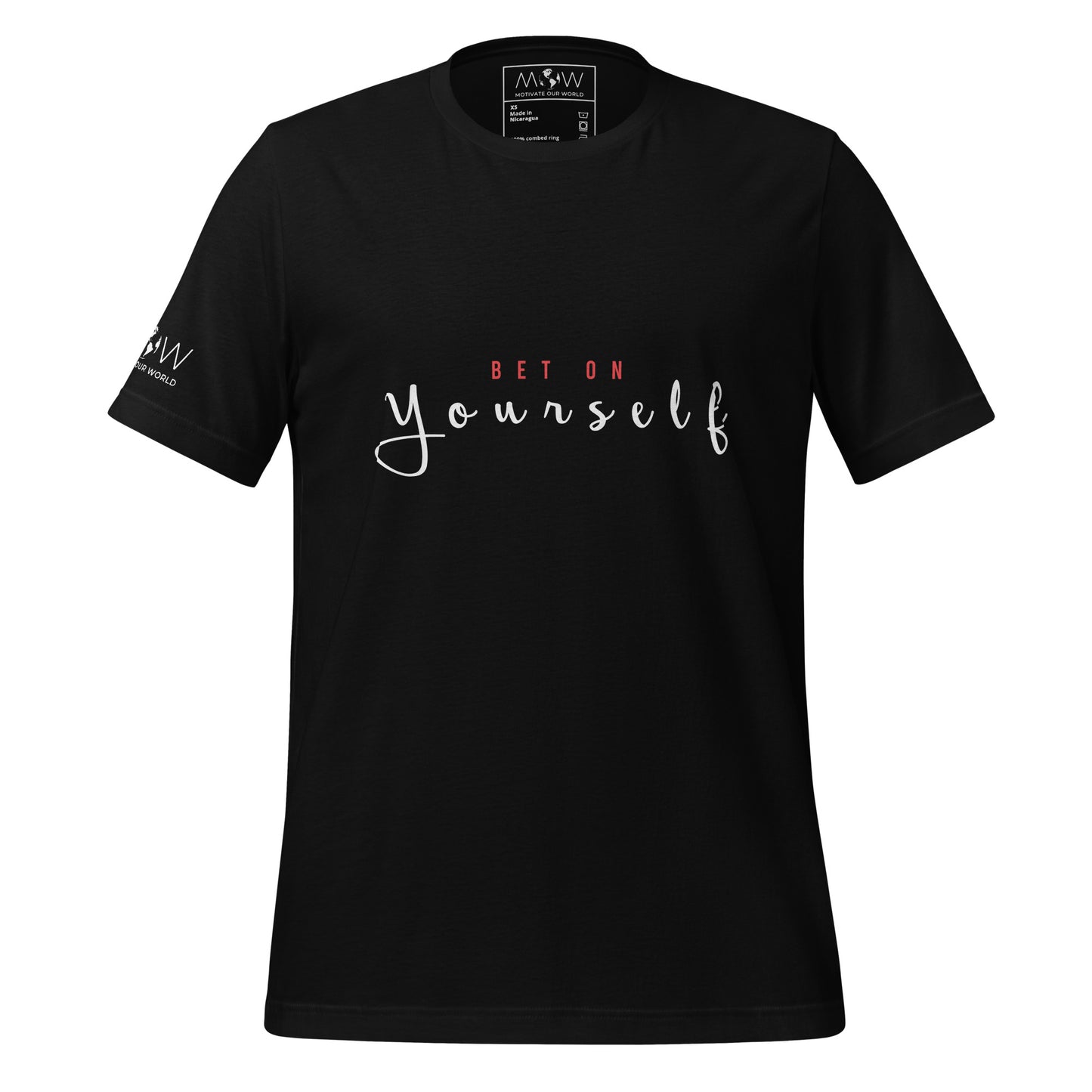 Bet On Yourself II Men's Motivational Black T-Shirt