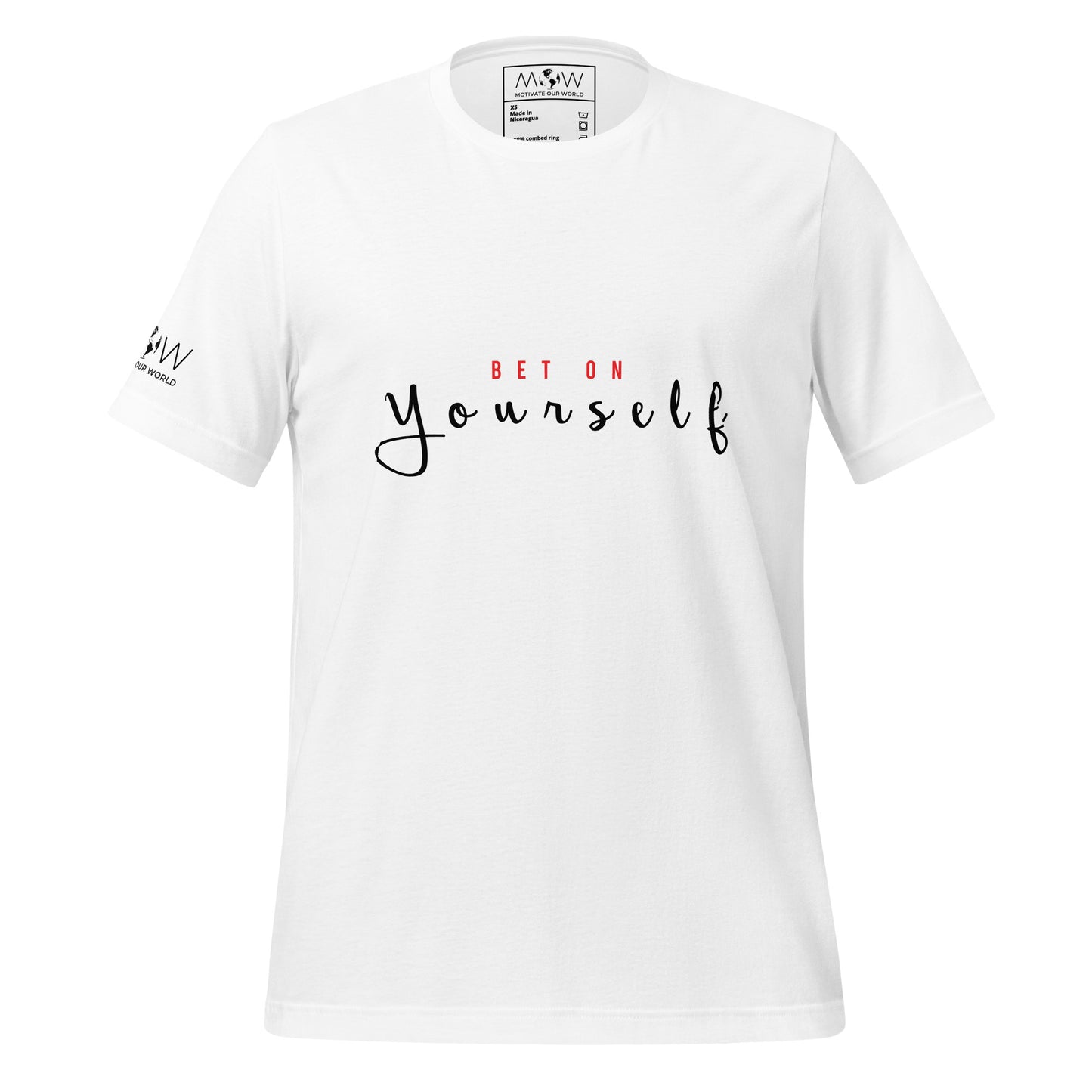 Bet On Yourself II Men's Motivational White T-Shirt
