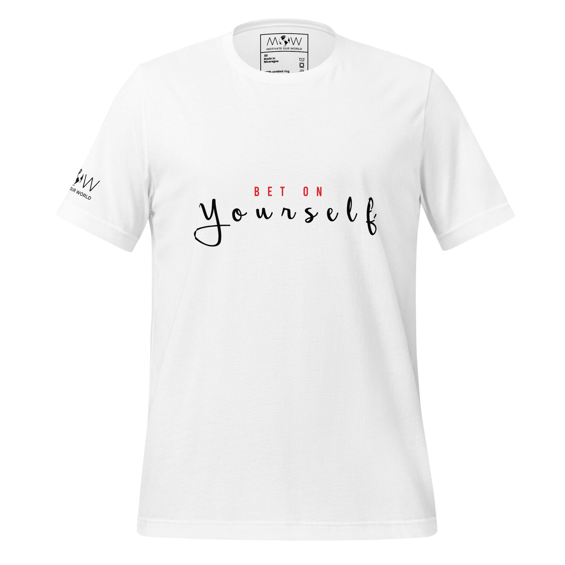 Bet On Yourself II Men's Motivational White T-Shirt