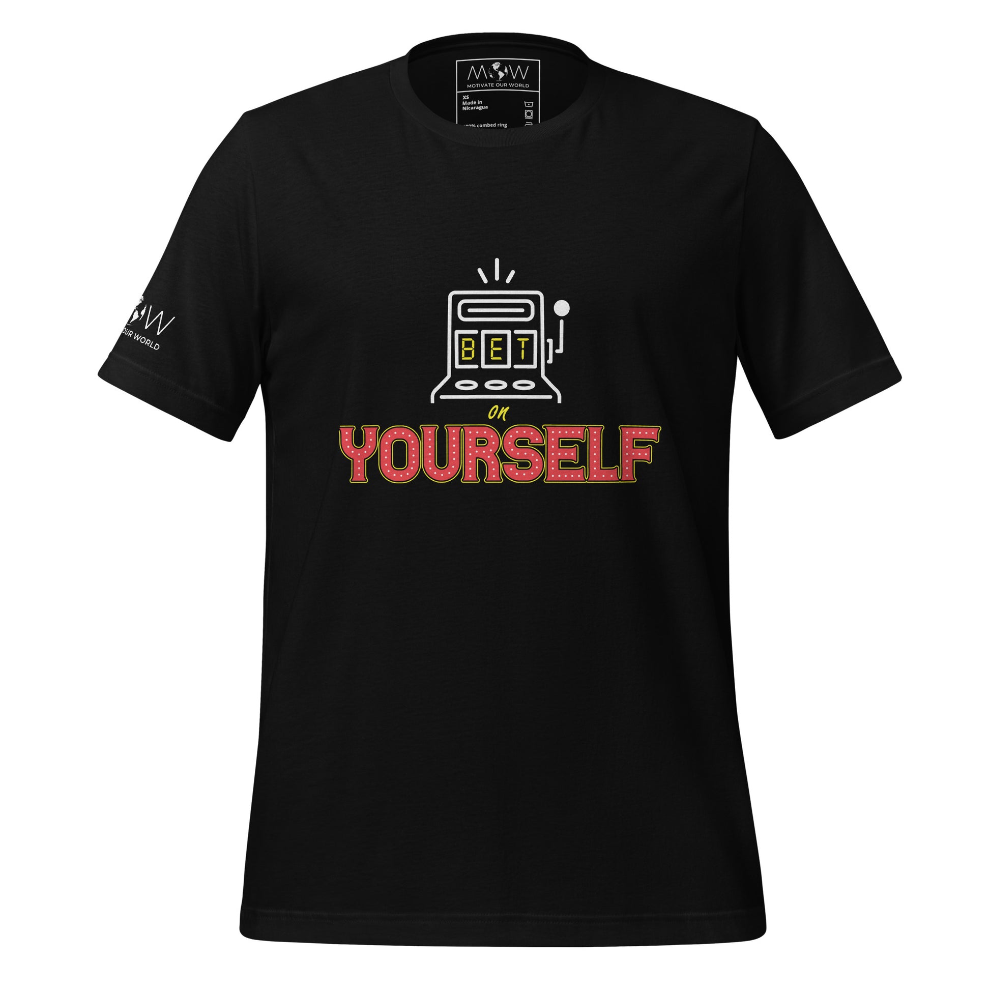 Bet On Yourself IV Men's Motivational Black T-Shirt