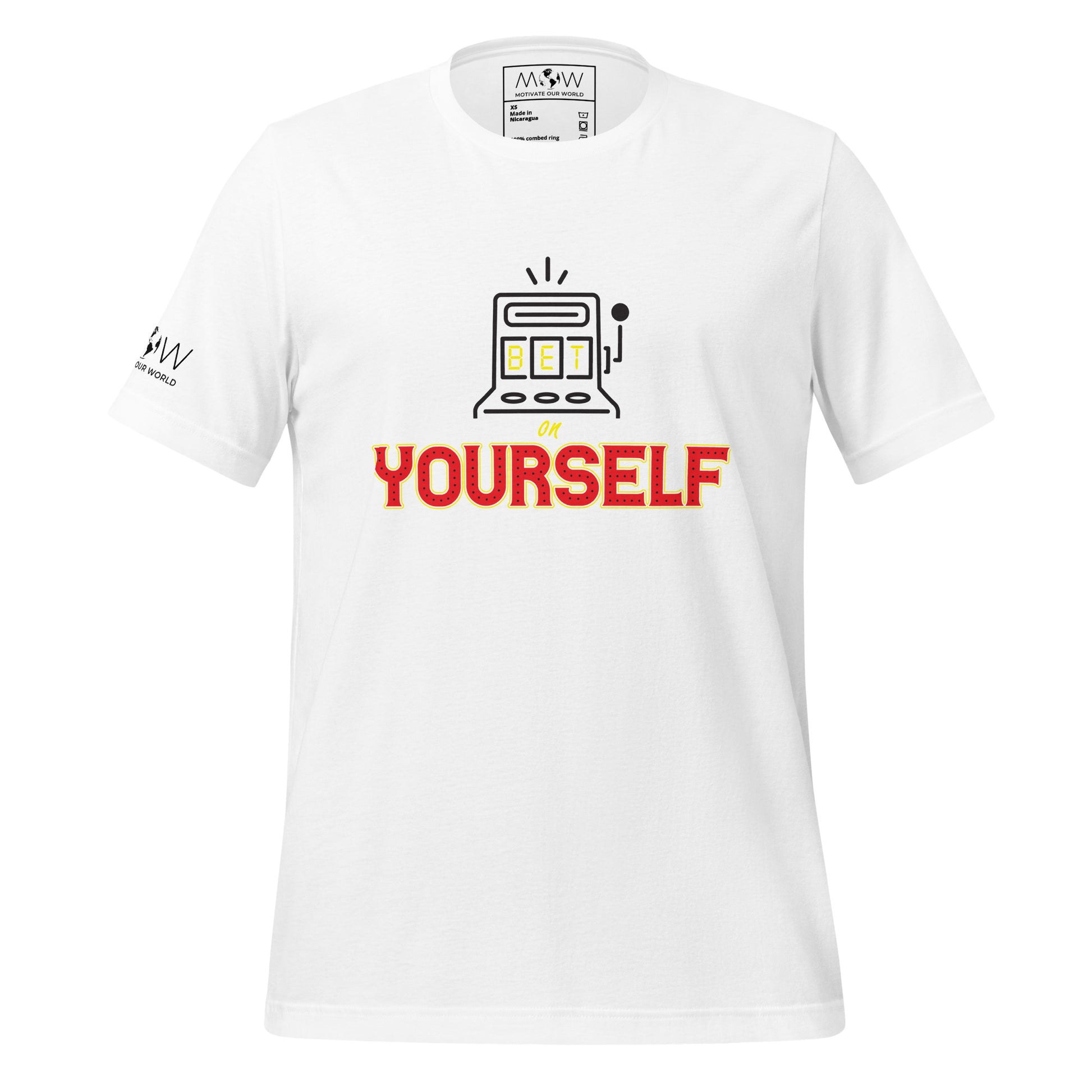 Bet On Yourself IV Men's Motivational White T-Shirt