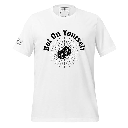 Bet On Yourself Men's Motivational White T-Shirt