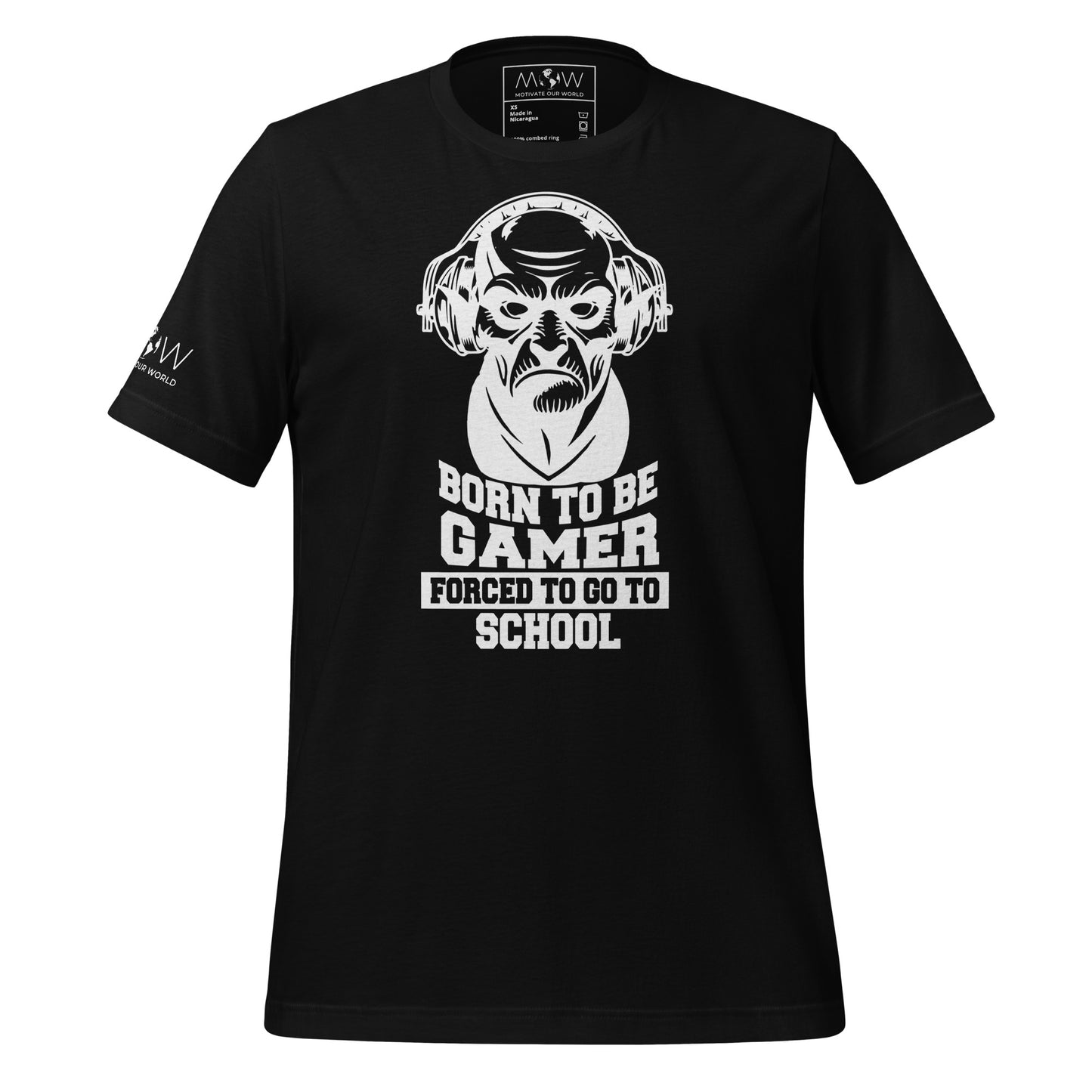 Born to Be Gamer Black Motivational Men's T-Shirt