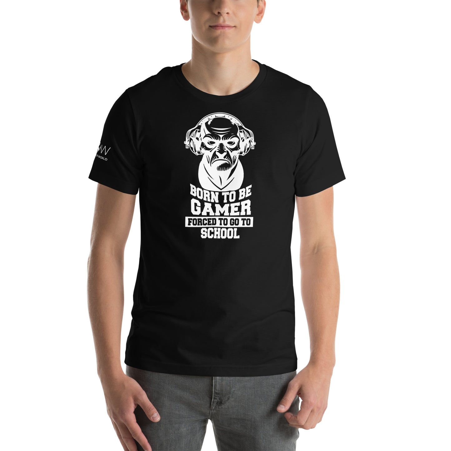 Born to Be Gamer Black Motivational Men's T-Shirt