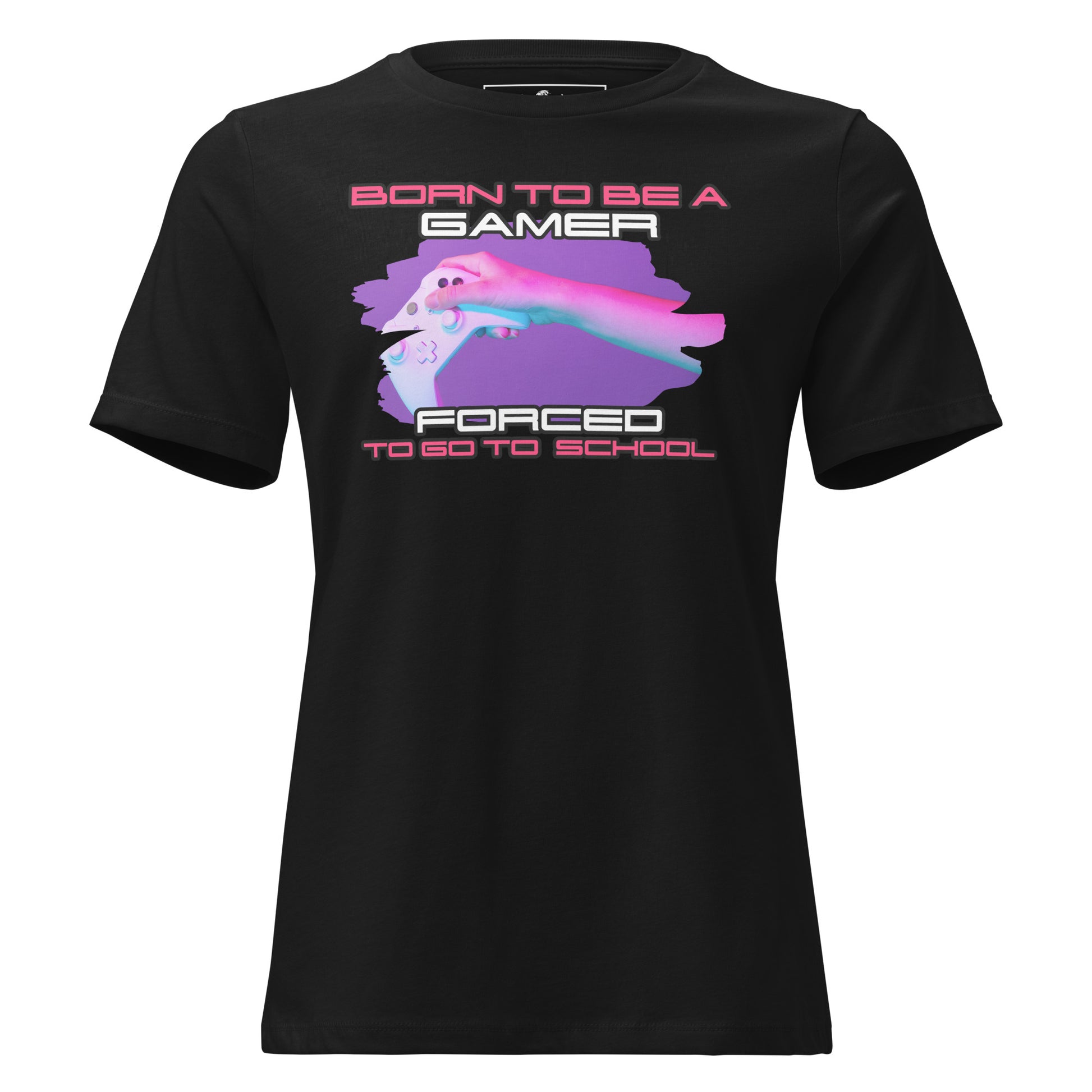 Born to Be Gamer Black Motivational Women’s T-Shirt