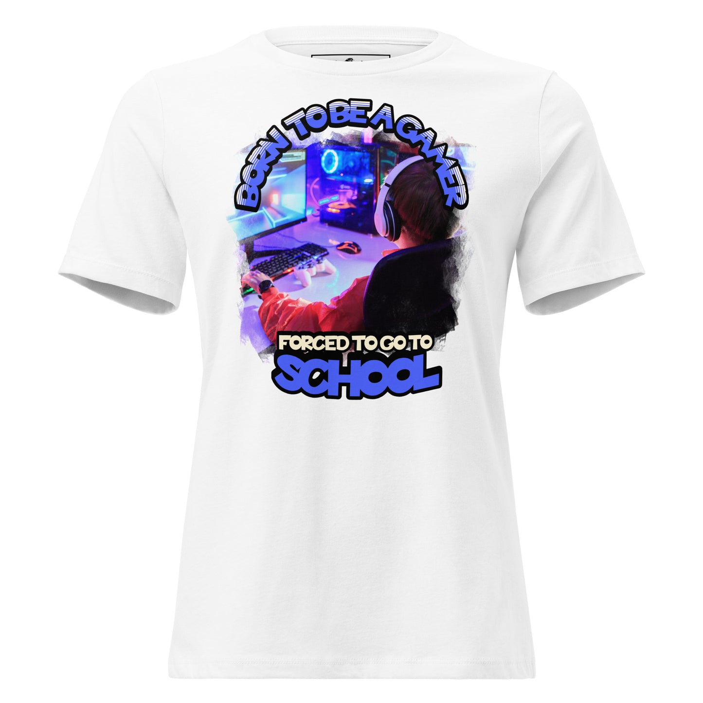 Born to Be a Gamer - Gaming Controller White Motivational Women’s T-Shirt
