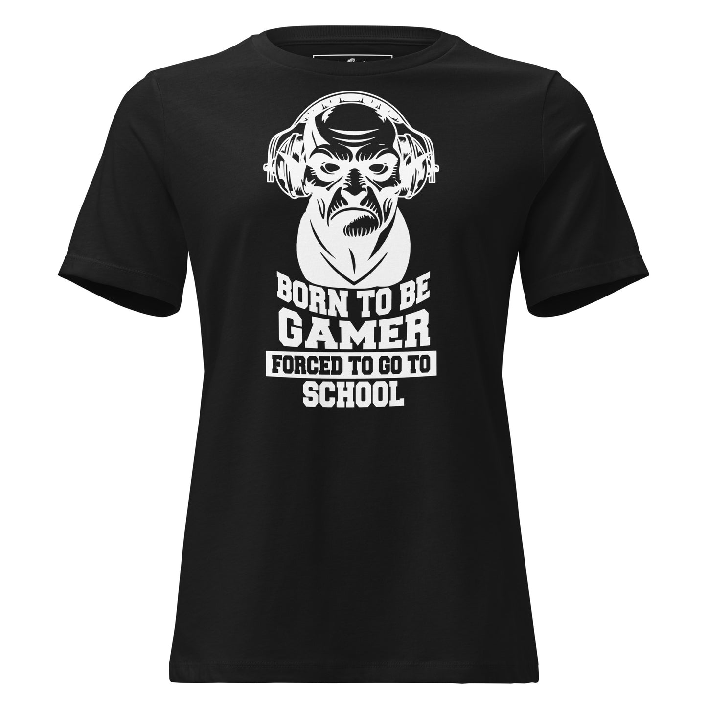 Born to Be a Gamer - Skeleton Gamer Black Motivational Women’s T-Shirt
