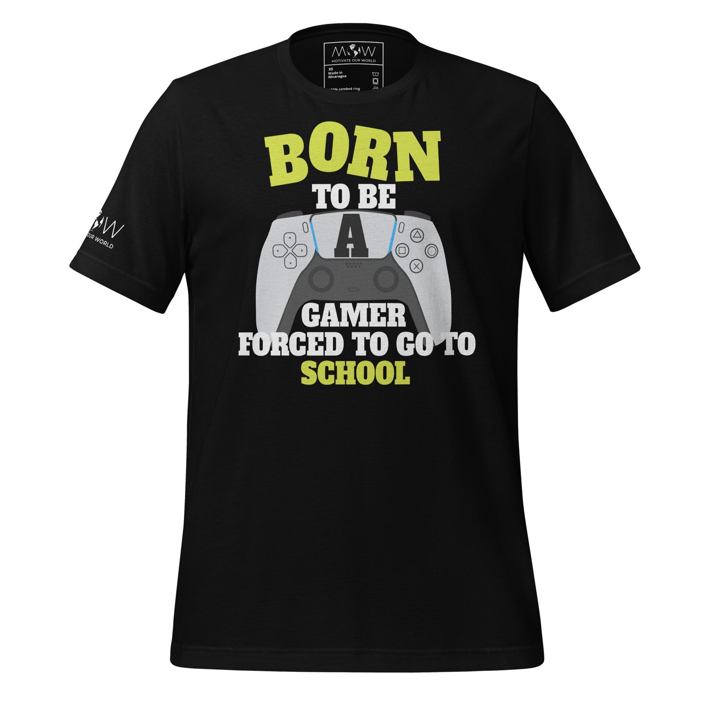 Born to Be a Gamer Black Motivational Men's T-Shirt