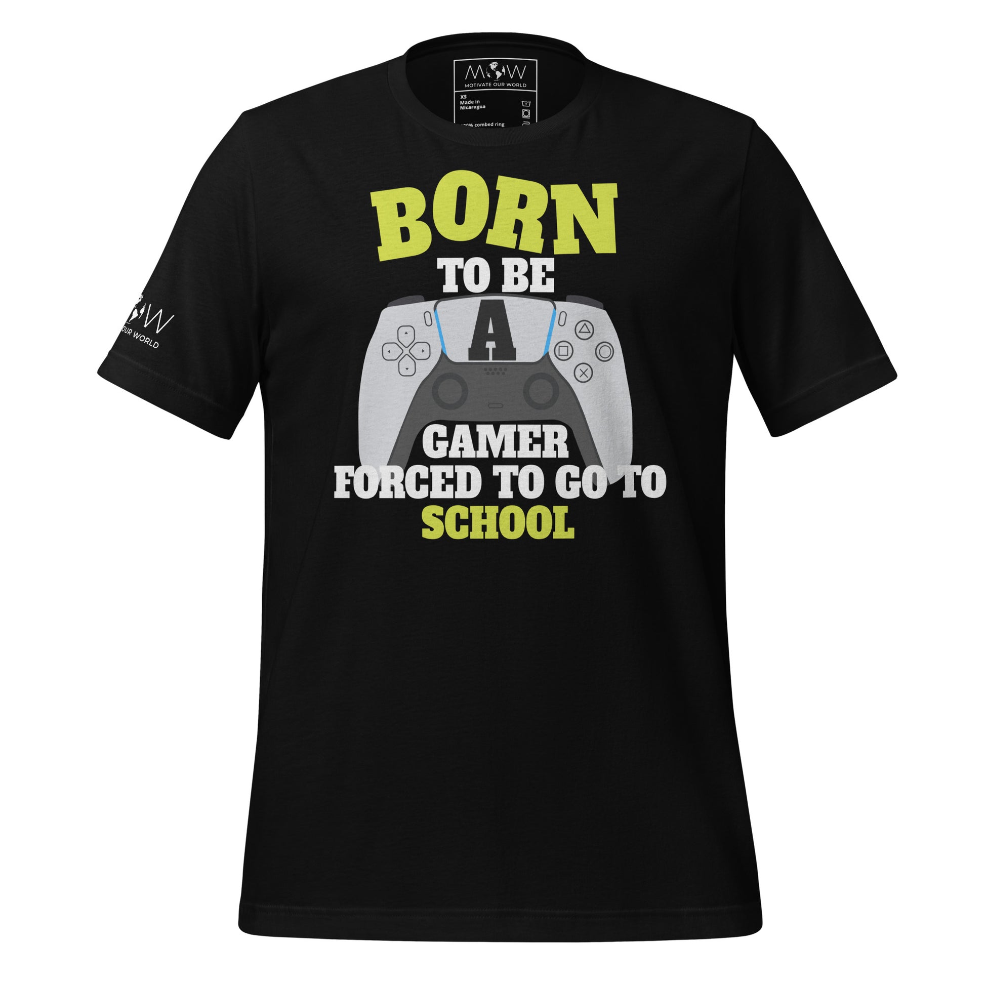 Born to Be a Gamer Black Motivational Men's T-Shirt