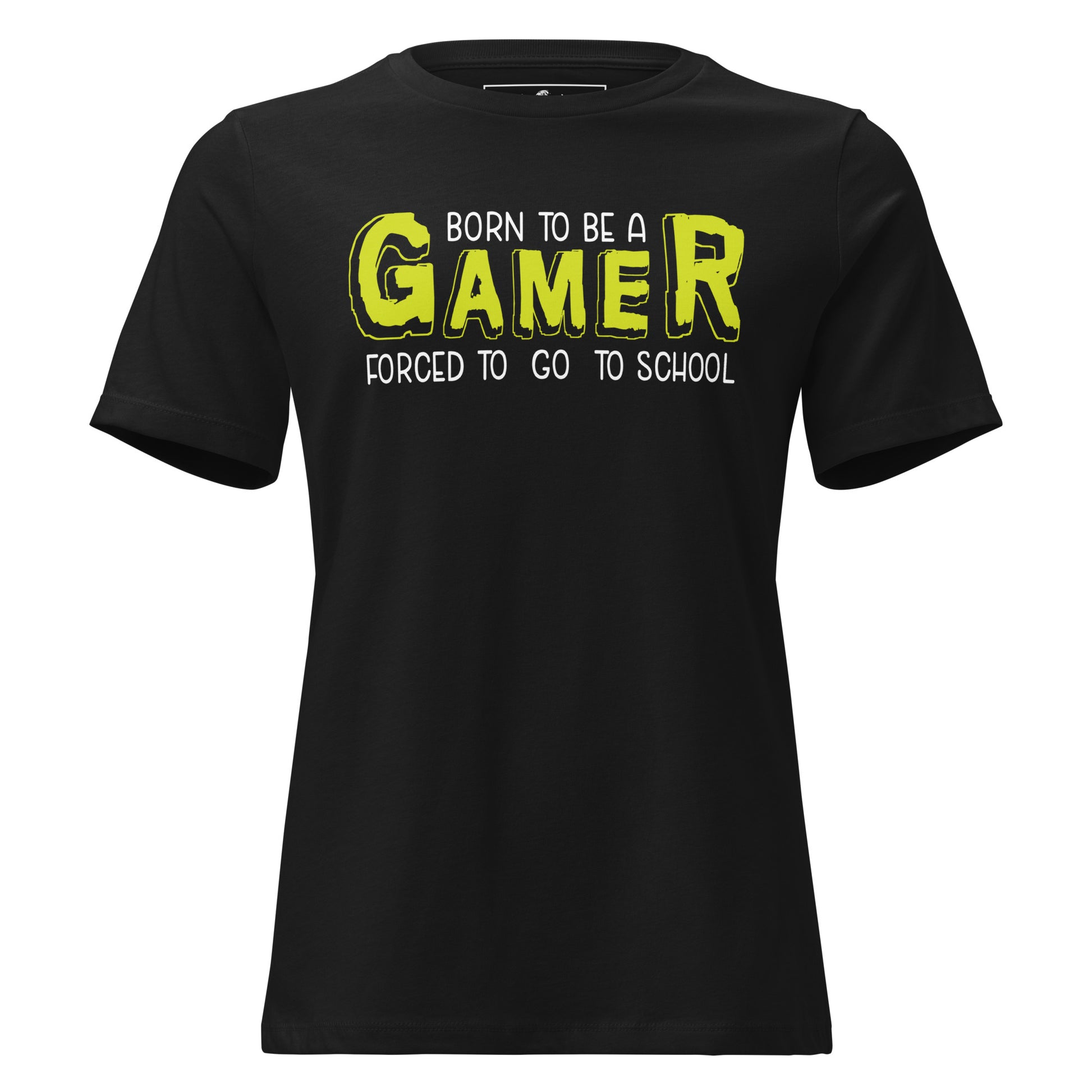 Born to Be a Gamer Black Motivational Women’s T-Shirt