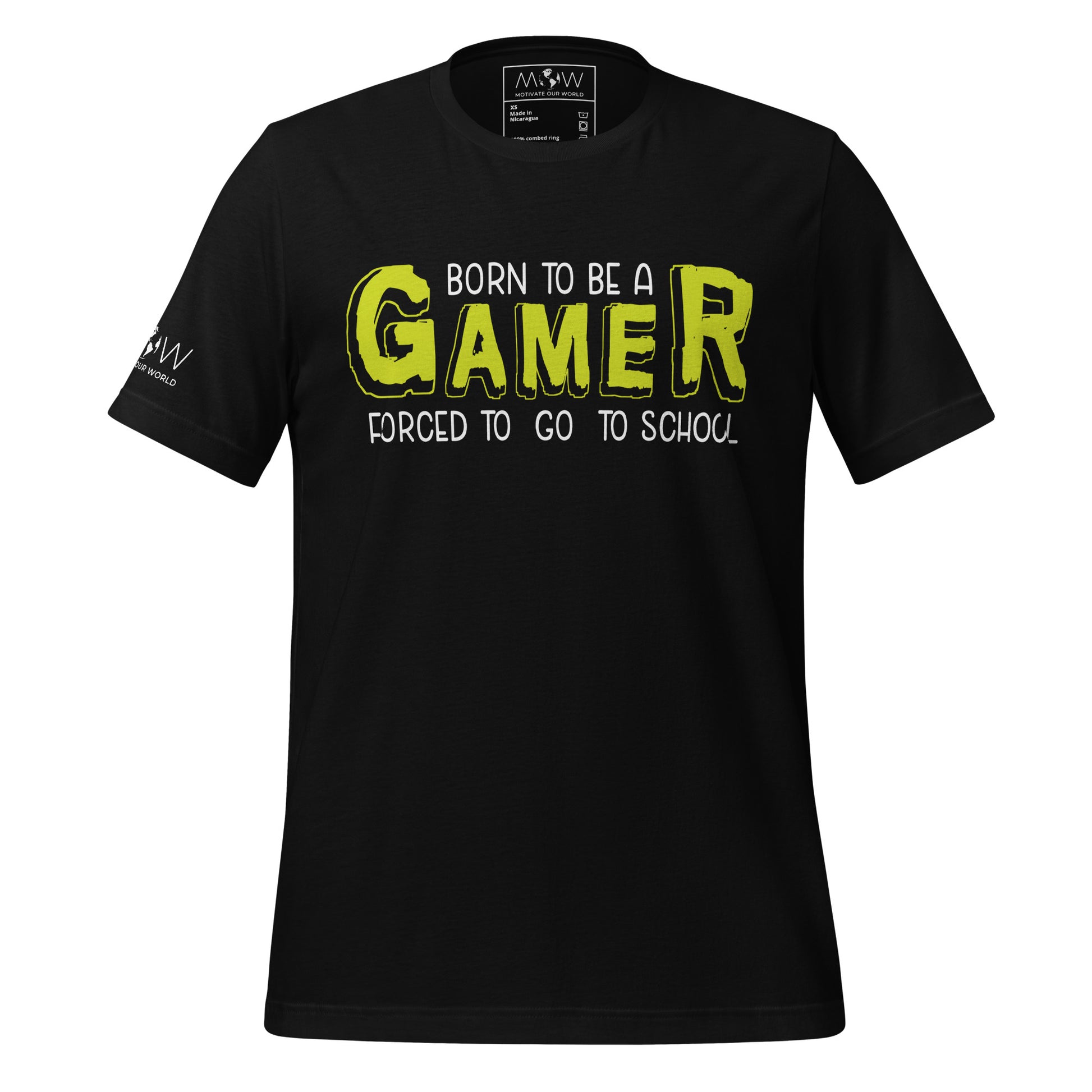 Born to Be a Gamer Forced To Black Motivational Men's T-Shirt