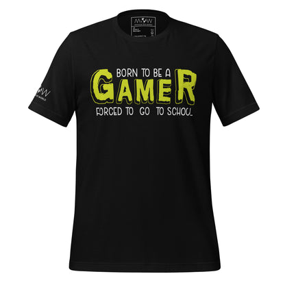 Born to Be a Gamer Forced To Black Motivational Men's T-Shirt