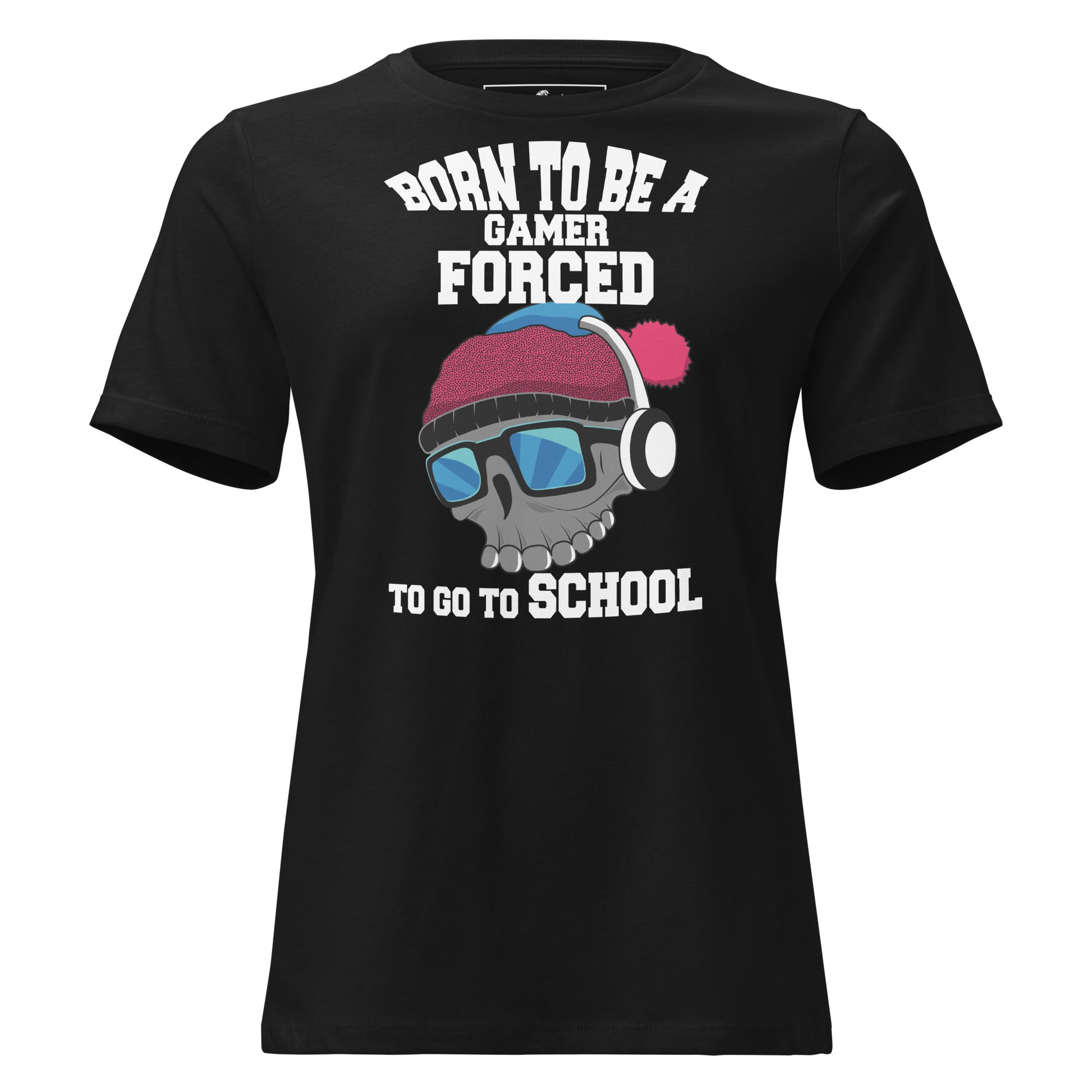 Born to Be a Gamer Forced To Black Motivational Women’s T-Shirt