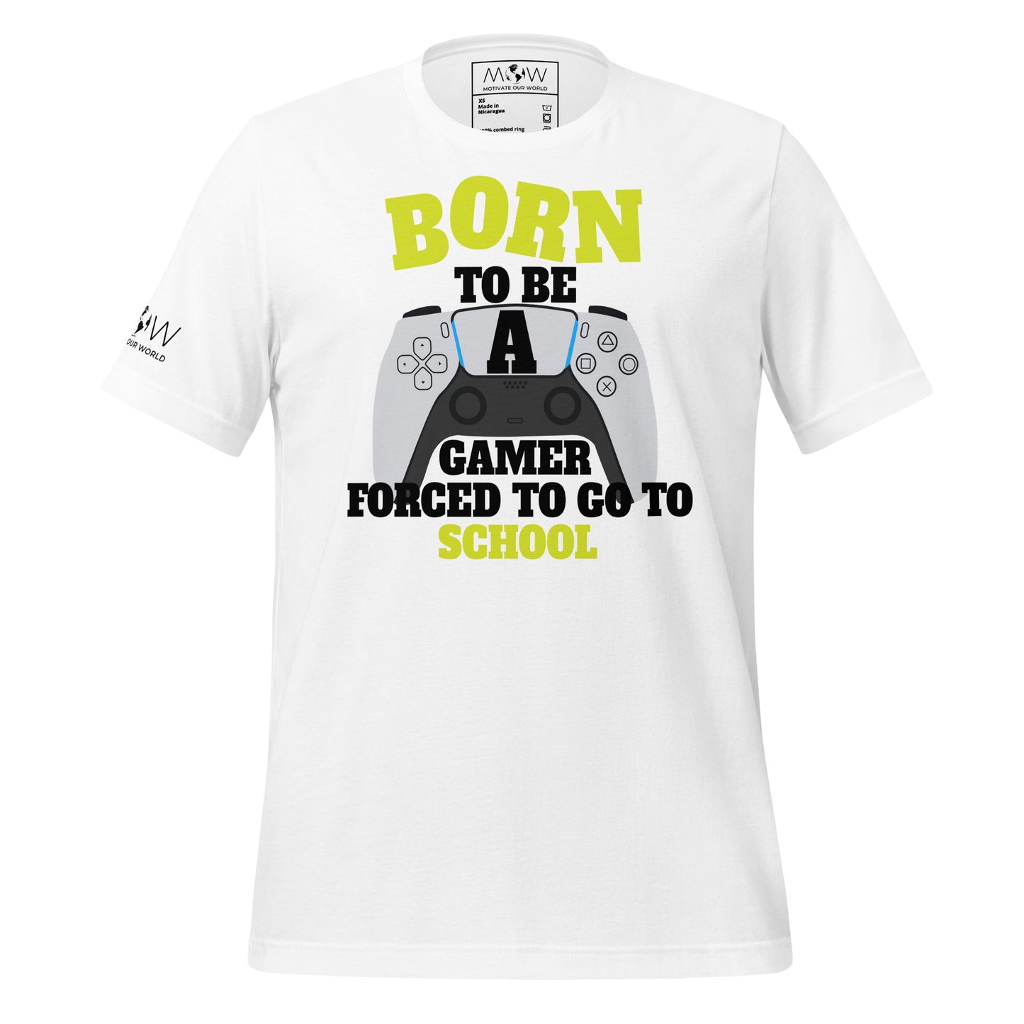 Born to Be a Gamer White Motivational Men's T-Shirt